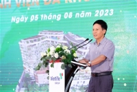 Chủ tịch HĐQT kiêm Tổng Giám đốc Công ty Cổ phần Đầu tư xây dựng FODACON tham dự và phát biểu tại Lễ Khởi công Dự án Bệnh viên Đa Khoa Thanh Xuân