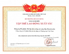 Bằng khen tập thể có thành tích lao động xuất sắc năm 2009