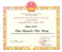 Danh hiệu Người tốt - Việc tốt năm 2017