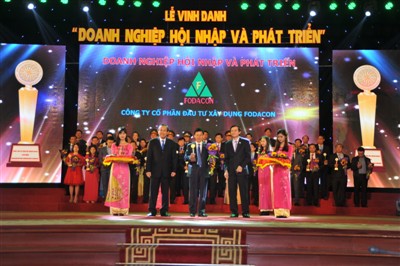 Công ty CP Đầu tư Xây dựng FODACON vinh dự được vinh danh trong Chương trình “doanh nghiệp hội nhập và phát triển”